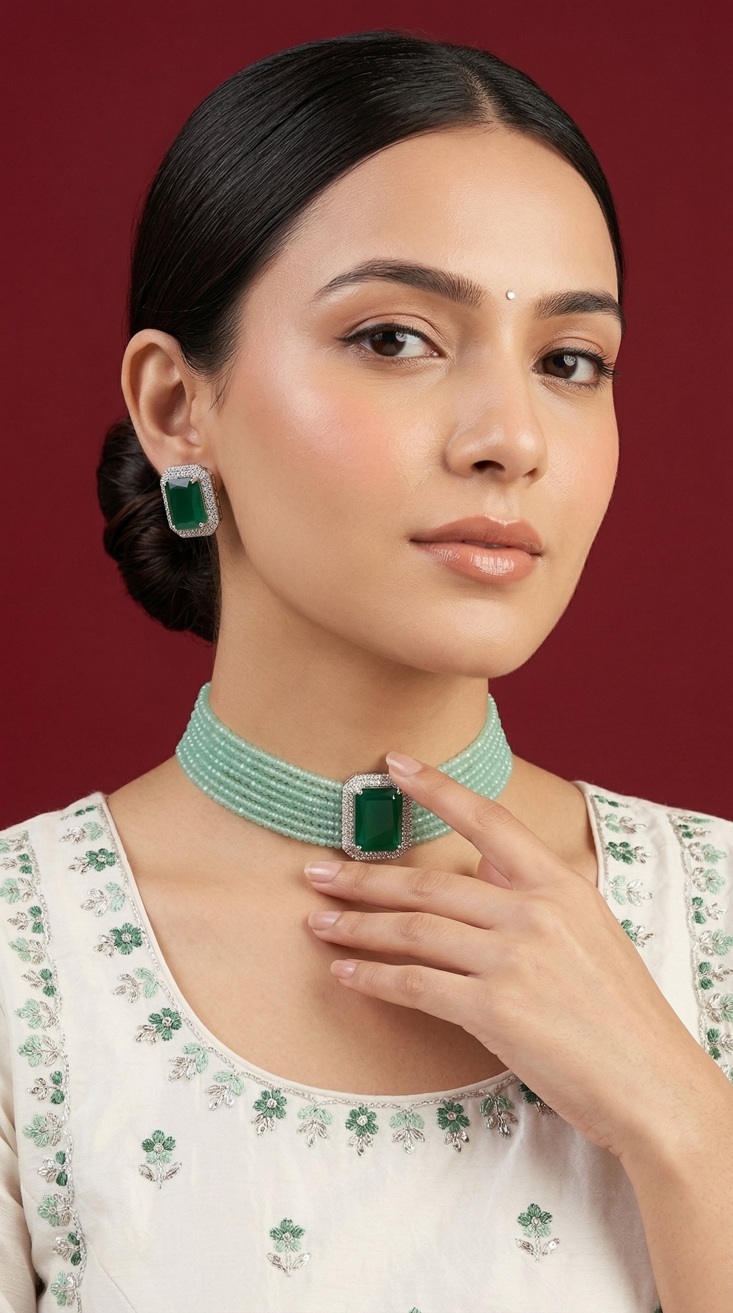 Choker & Stud Earring Set