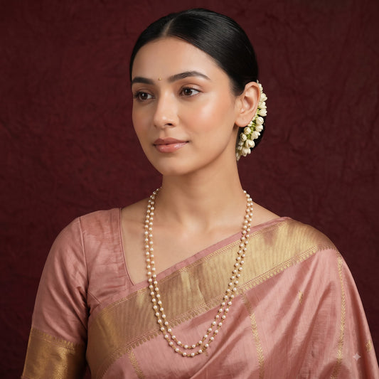Pearl Double Strand Gold-Tone Chain Necklace LC18
