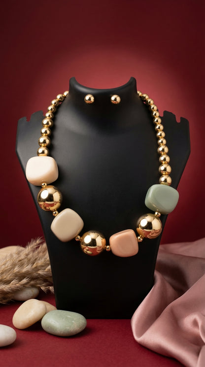 Beaded Necklace & Earring Set