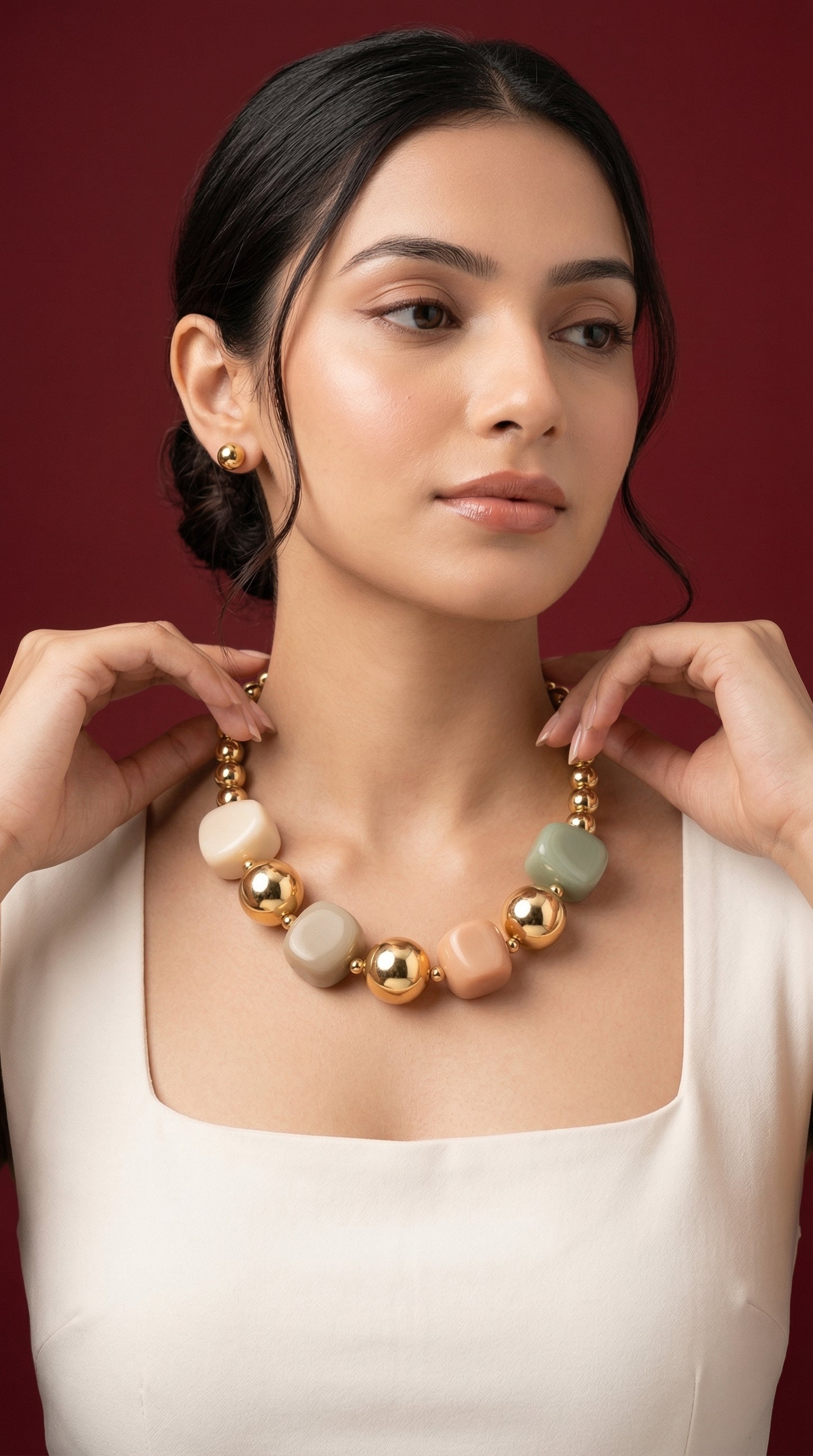Beaded Necklace & Earring Set