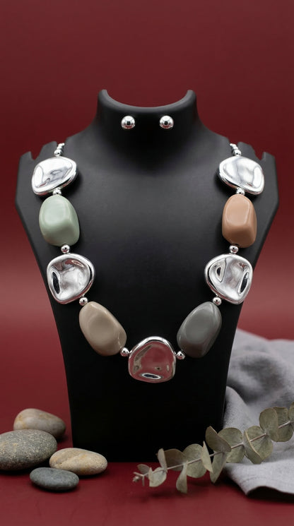 Stone Necklace & Earring Set