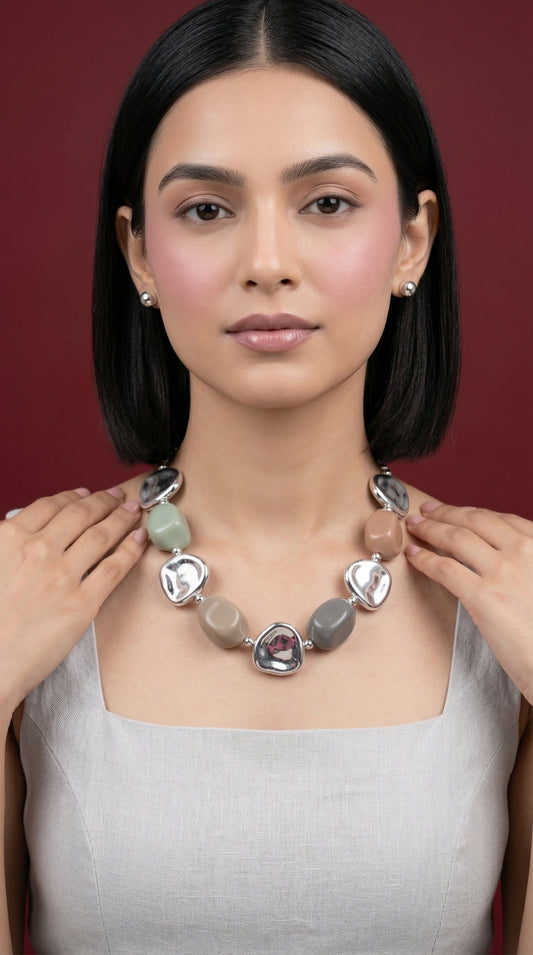 Stone Necklace & Earring Set