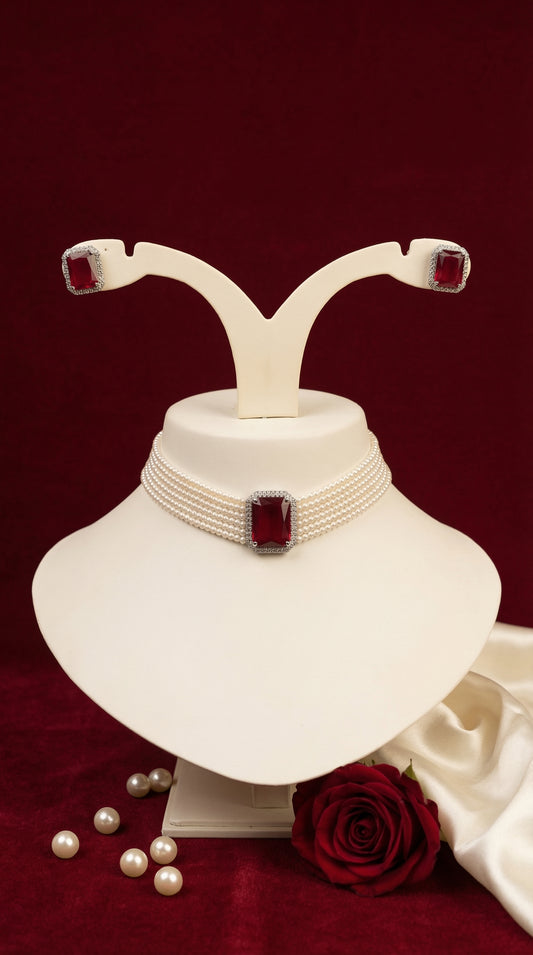 Choker & Stud Earring Set