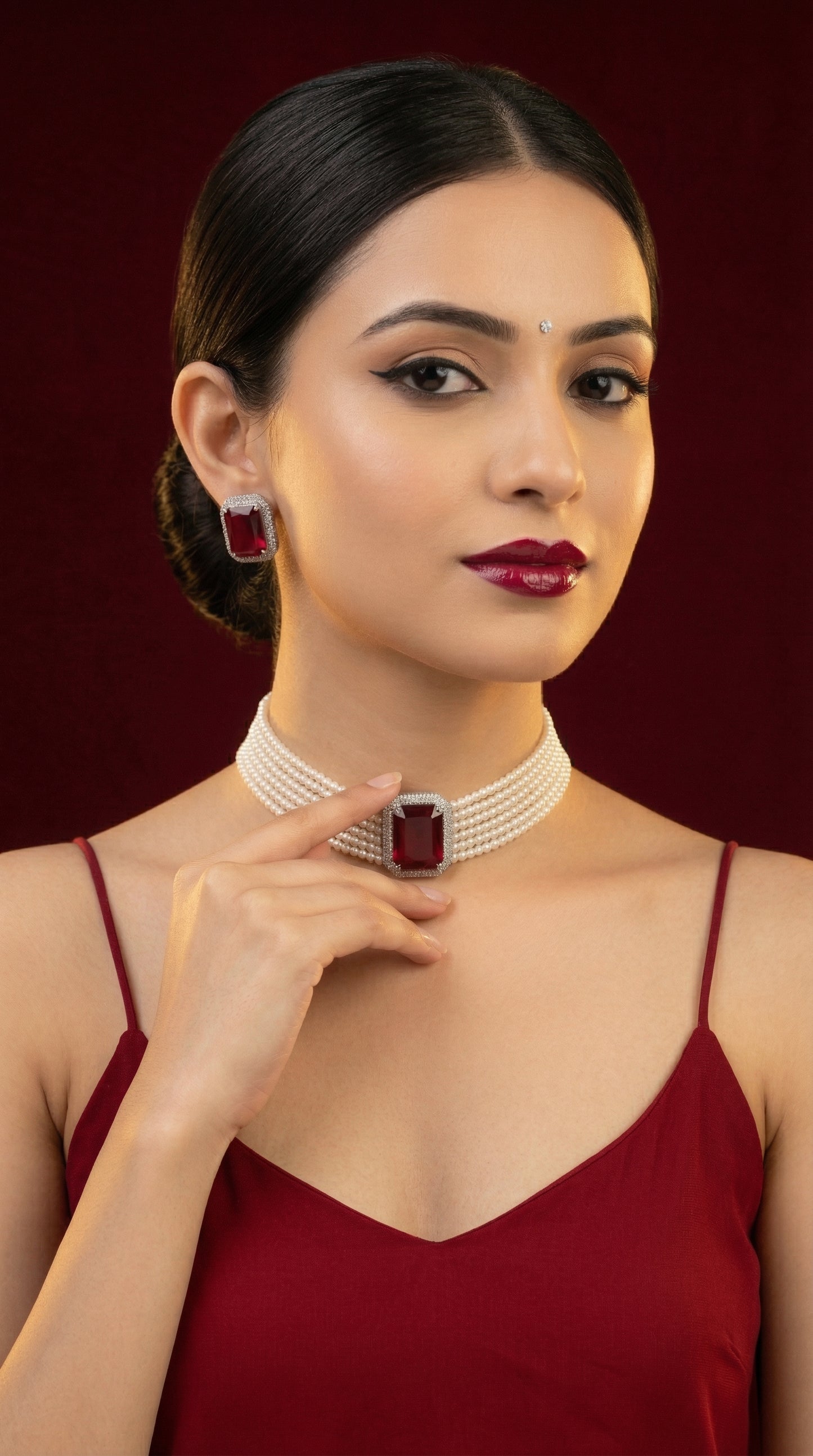 Choker & Stud Earring Set
