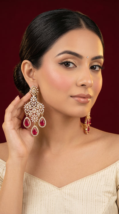Red AD Earrings